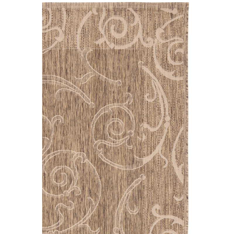 Darryl-James Performance Floral Indoor/Outdoor Area Rug, Square 6'7"