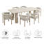 Ensemble de table de salle à manger et de chaises d'extérieur en aluminium 7 pièces Nautica-105239596-105239599