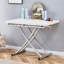 Vesta Multi-functional Faux Marble Lift Top Coffee Table, Height Adjustable Dining Table with Hidden Wheels and Foldable Top