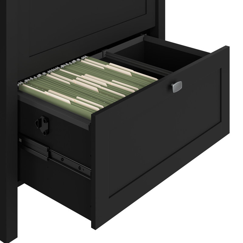 Siena 31'' Wide 2 -Drawer File Cabinet, Black