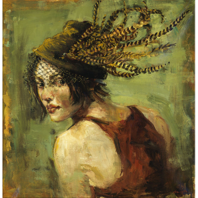 Girl With Silly Hat Print
