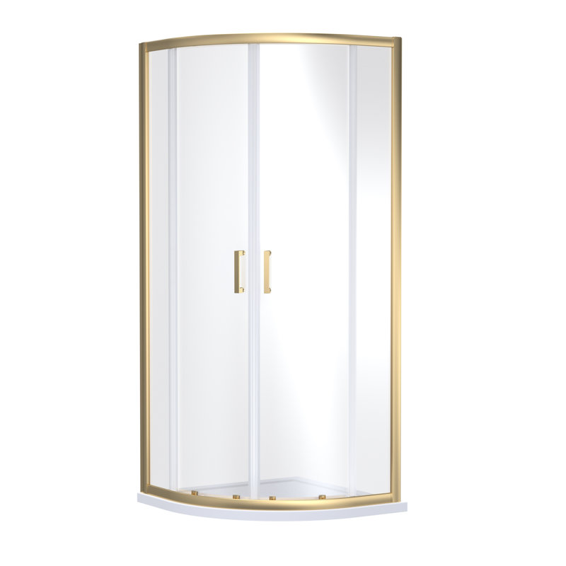 Rene 1900 x 800 x 800mm Quandrant Shower Enclosure, Brushed Brass