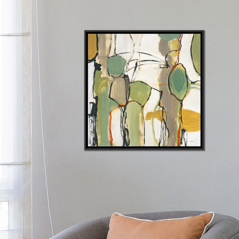 « connected ii », impression sur toile, H 18 po x l 18 po x P 1,5 po, Toile avec cadre noir, Pas de tapis