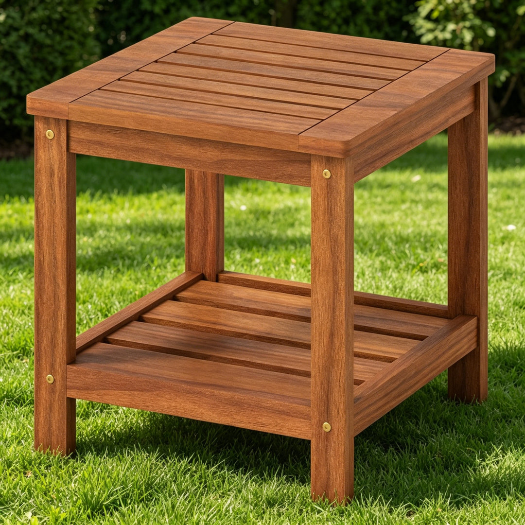 Wood Outdoor Side Table , 45cm cm W 45cm cm D