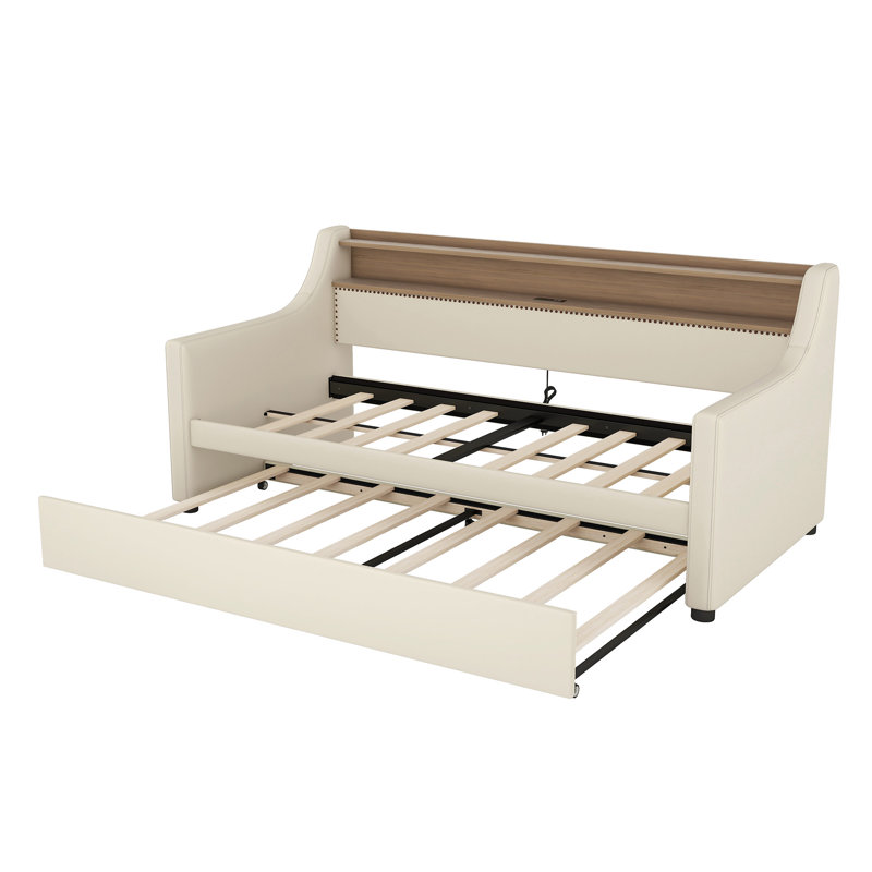 Lit de jour avec couchette, Beige
