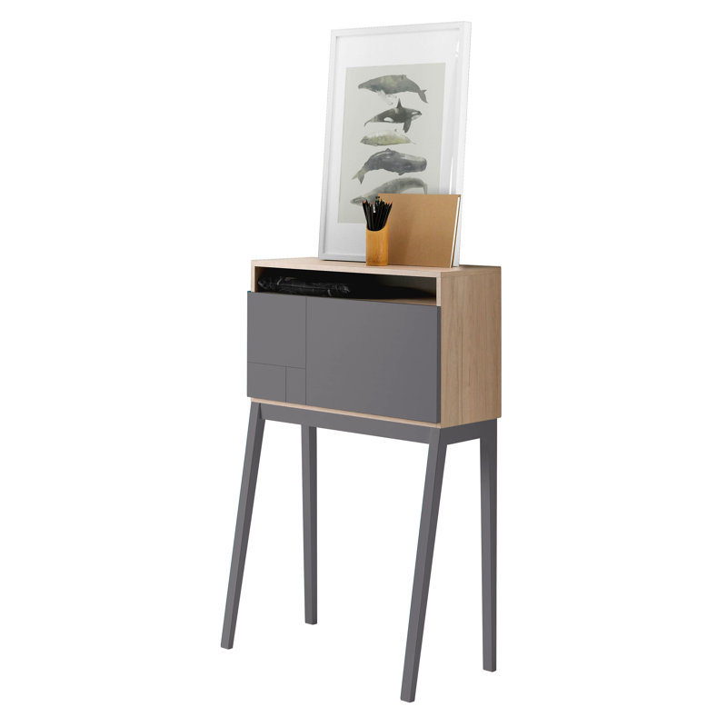Wilcox Writing Desk, Grey/Light Oak