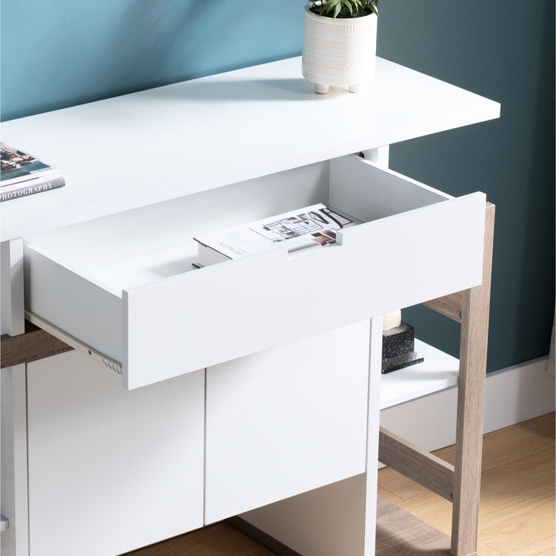 Organisez votre cuisine facilement avec le buffet organisateur - 4 tablettes, blanc et taupe foncé pour garder votre espace de rangement propre et bien rangé pour un rangement pratique