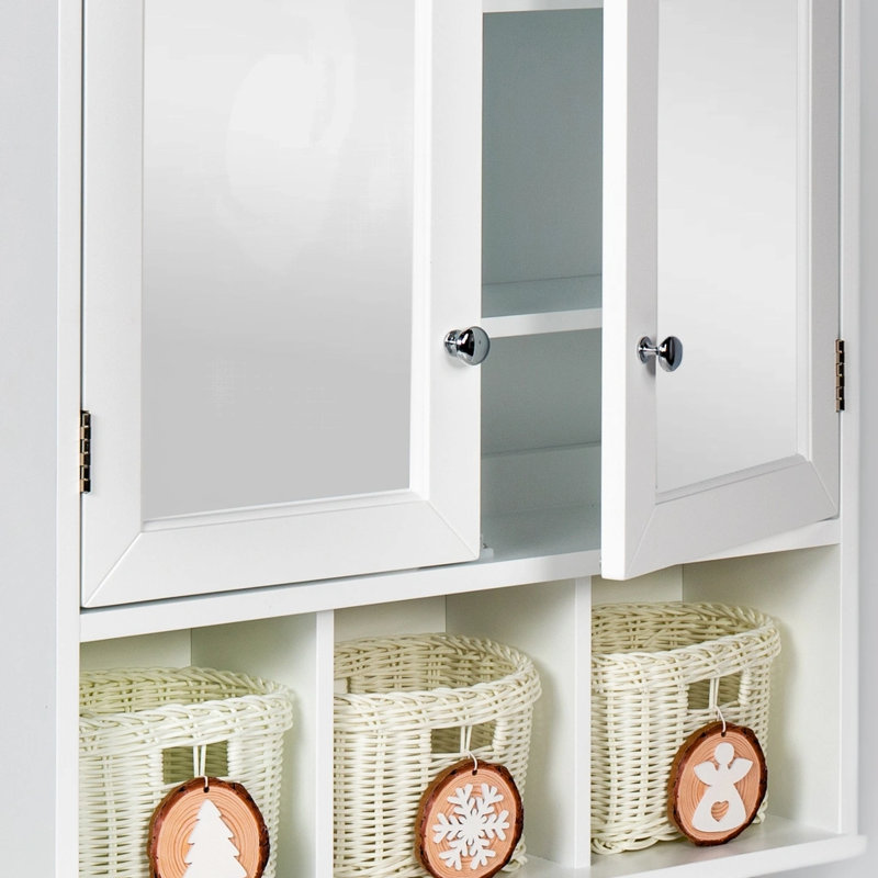 Pharmacie avec miroir 2 tablettes Otome 24,76 W 30,26 H