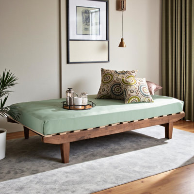 Bethene Modern And Contemporary Walnut Finished Wood Expandable Twin Size To King Size Bed Frame by George Oliver