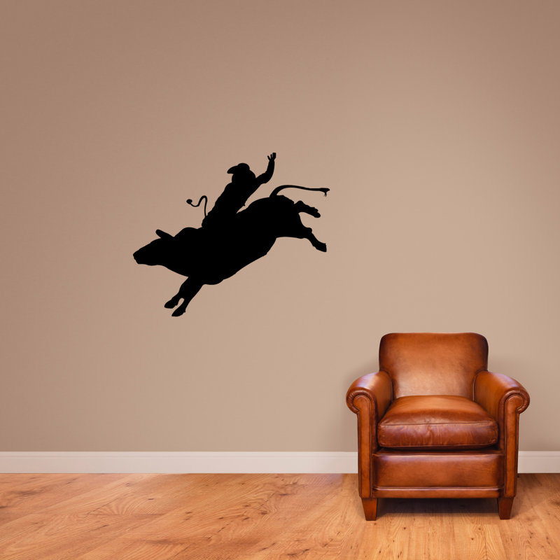 Décalcomanie murale un avenant bull, Noir