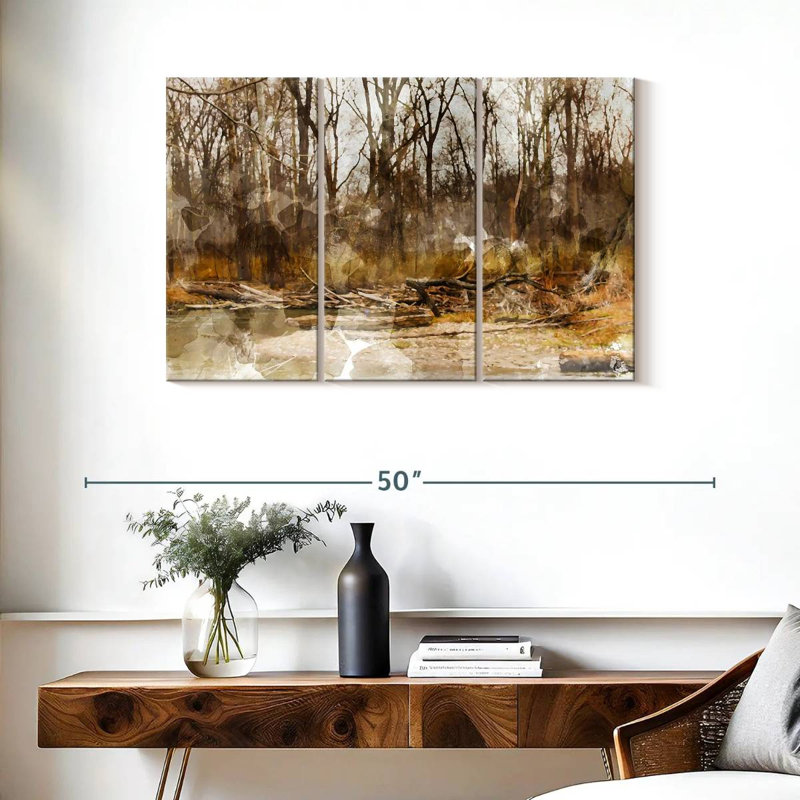 Alvord Landscape River Woods, H 24 po x l 38 po