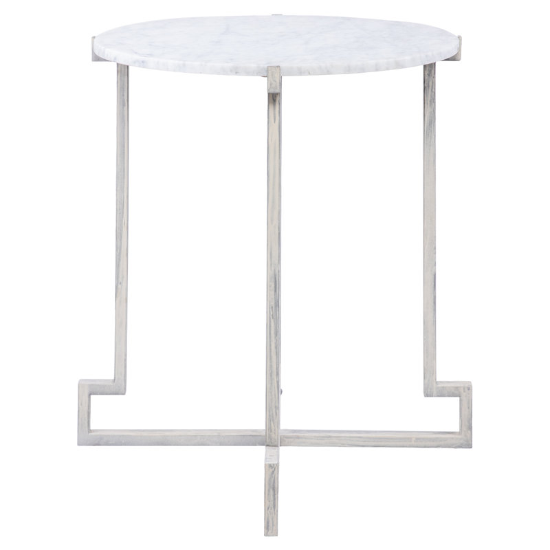 Table de bout en marbre Salonika, 26" H x 24" W x 24" D
