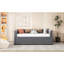 Lit de jour simple avec 2 tiroirs gris ergonomiques et ergonomiques pour une chambre à coucher bien rangée-1620749584