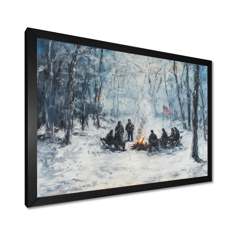 Art mural Dinwiddie - Patriotiste américain, Reproduction d'une seule photo avec cadre, H 30 po x l 40 po, Noir