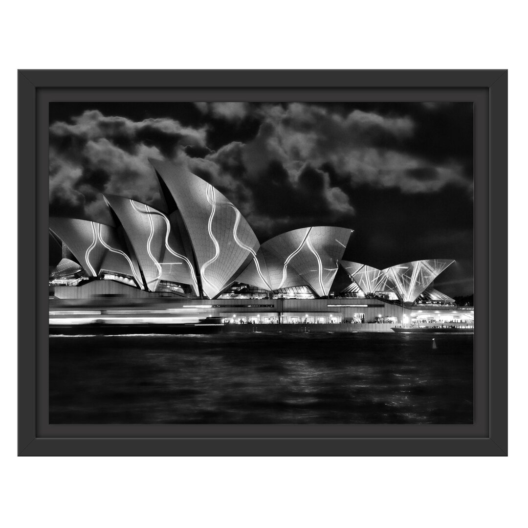 Gerahmtes Wandbild Sydney Opera House Beleuchtung