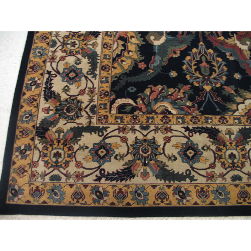One-of-a-Kind Oriental Hand-Knotted Wool Blue/Green/Beige/Red Area Rug