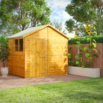 Powersheds 6 x 8ft Timber Tongue & Groove Apex Garden Shed