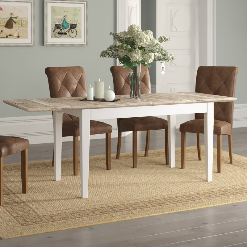 Bayou Solid Wood Dining Table, Navy Blue