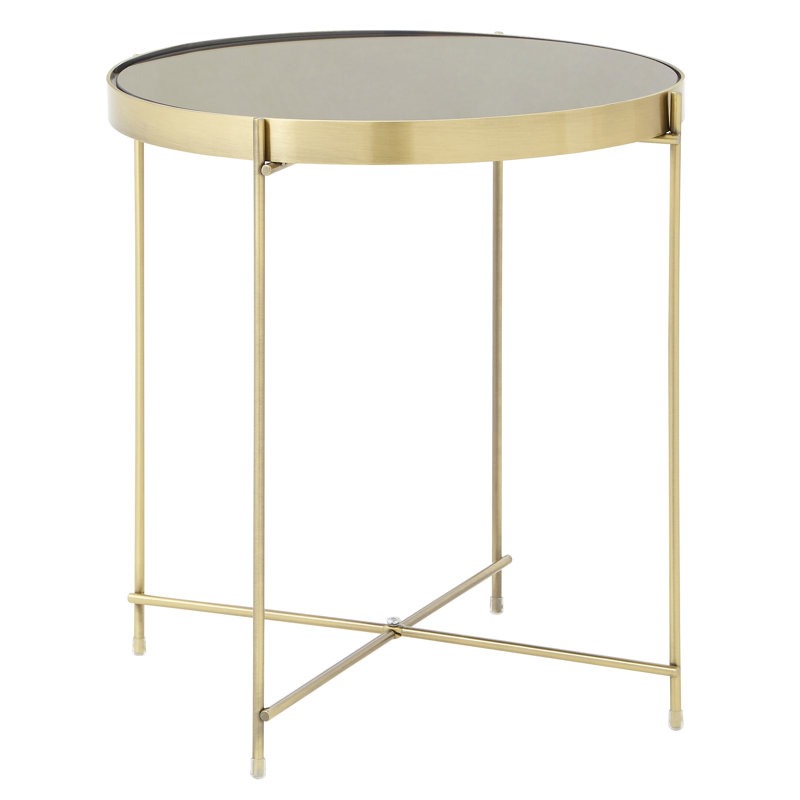 Ladson Cross Legs End Table, Bronze