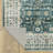Jadalynn Vintage Bordered Traditional Teal/ Ivory Washable Area Rug Mat-653338032
