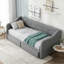 Lit de jour rembourré extensible simple TG avec très grand lit avec 2 tiroirs de rangement, gris-2145848953