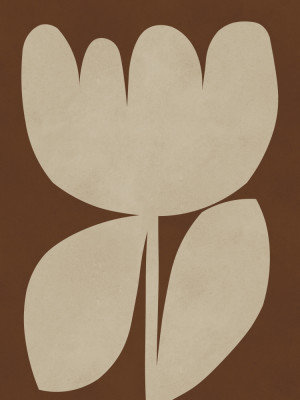 Earthy Abstract Bloom Print by Other Artist