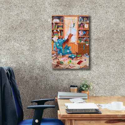  «Ils sont arrivant» par Maria Laura Bratoz, art mural sur toile, 18 po x 26 po