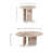Blush pink marble round nesting coffee table set, 2-piece, polished natural stone for elegant living room layering