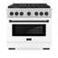 ZLINE Autograph 36" Paramount Dual Fuel Range w/ 6 Burners & Champagne Bronze Accents (SDRZ-36-CB)-1091892186-1091892206-1091892209