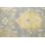 Tapis oriental bleu / gris / crème / or Oushak Chobi