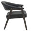 Chaise d'appoint moderne en similicuir et bois massif-731145266
