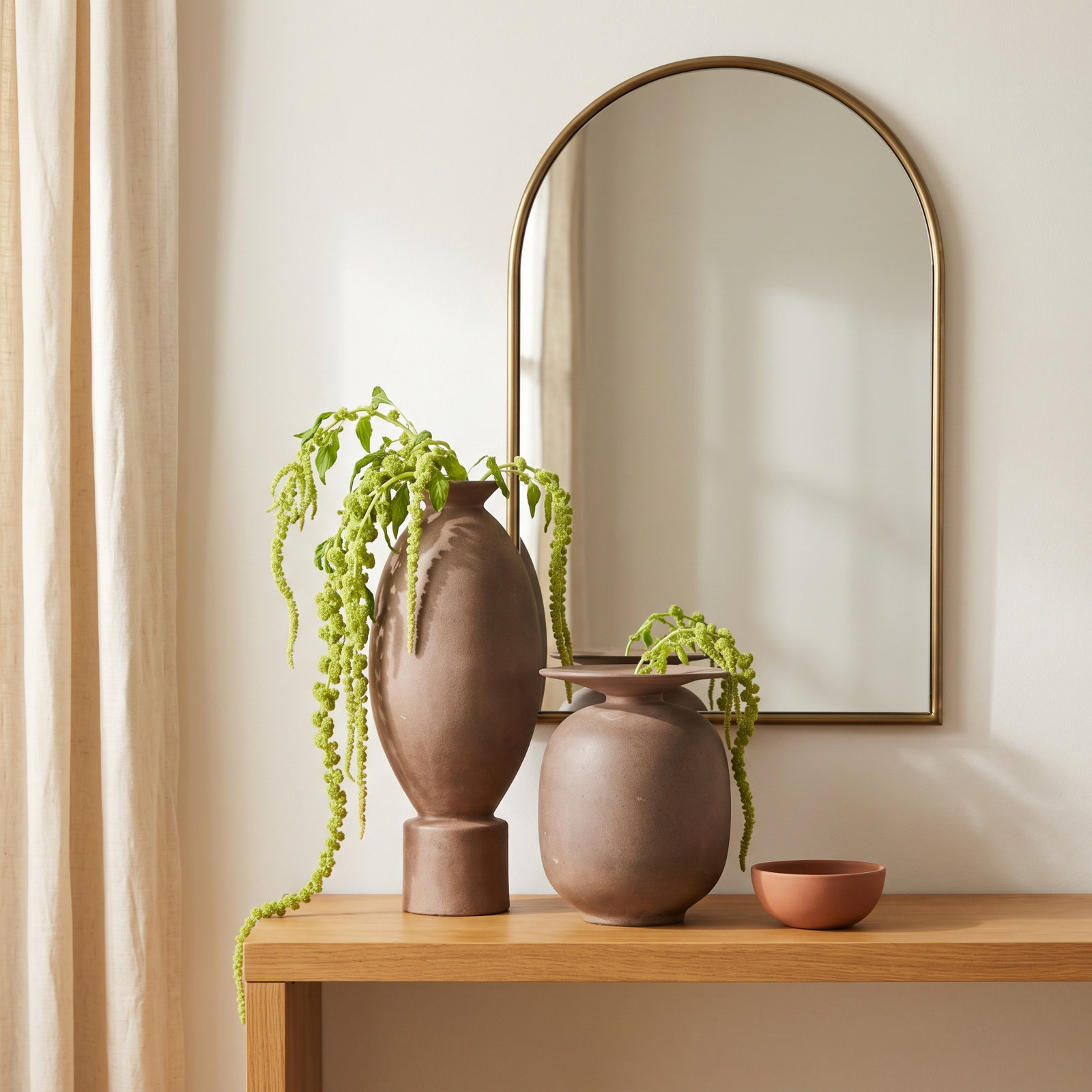 Zandy Handcrafted Table Vase, Brown