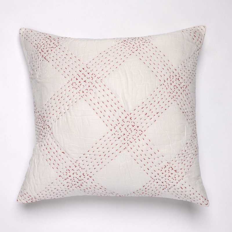 Taie décorative 100% coton Feba, Euro, Rouge