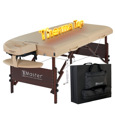 Ensemble de table de massage portative 30 po avec accessoires Crème Wrought Studio ™ Del Ray