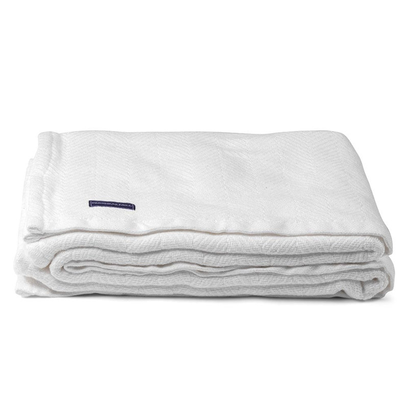 Couverture en coton Coastal Madison, Blanc, 72 po x 96 po