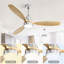 Ventilateur de plafond à DEL intégré de 52 pouces avec ensemble d'éclairage et télécommande pour le salon-1522450249-1522450251