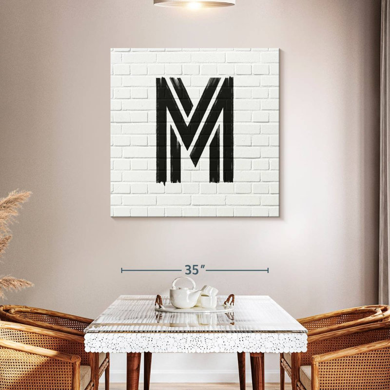 Brick M, 39" H x 39" W