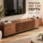 Vintage TV Unit & Stand for Large TVs | Premium Media Console in 1.8m/2.4m Sizes | Classic Walnut Finish | Fits 75-100 Inch Televisions | Bedroom & Living Room Furniture-973550549