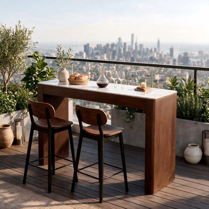 with Solid Wood Base Dining Table