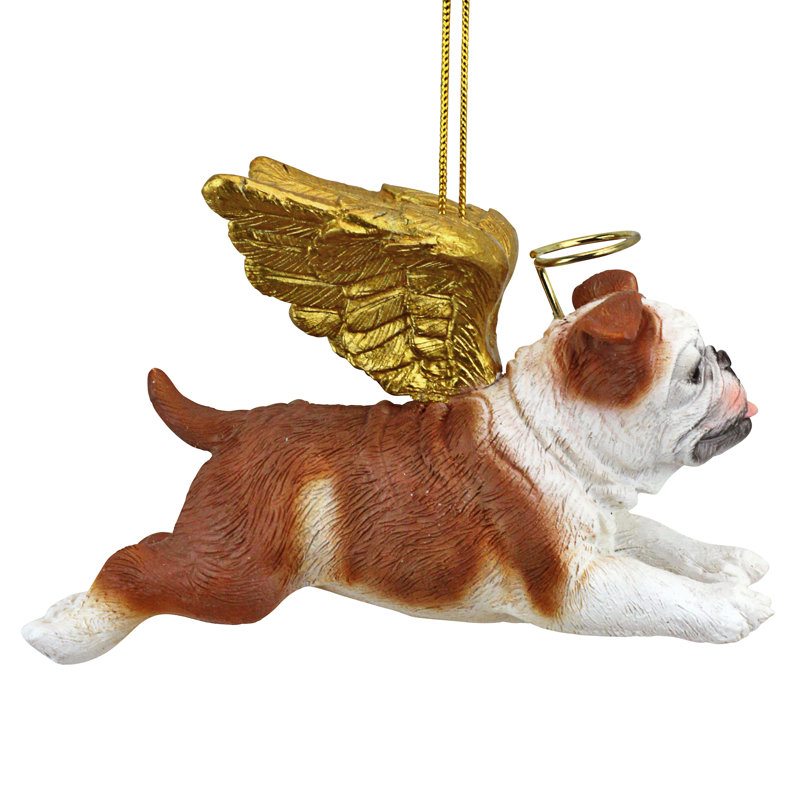 Bulldog Angel Holiday Ornament