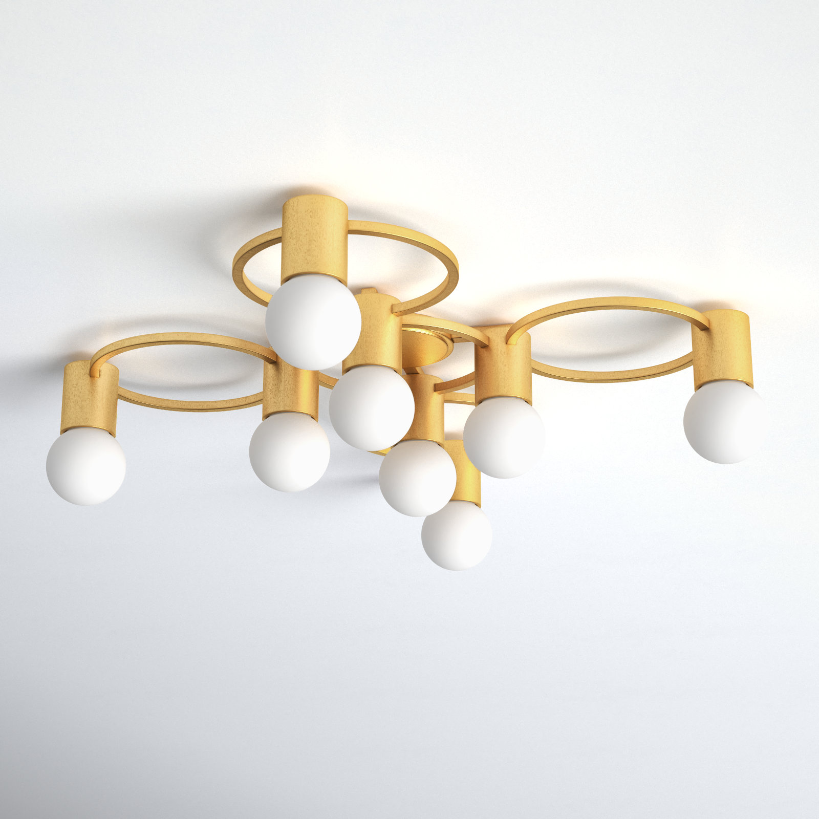 Nique 8-Light Flush Mount, Gold Leaf