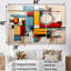 «Geometric Colorful Atmosphere», ensemble d'art sur toile géométrique-107747800-107747803