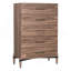Commode à cinq tiroirs Tranquility, aucun assemblage requis, finition noyer