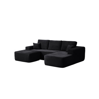 Modern Modular Sectionals With Plush Fabric Upholstery For Home