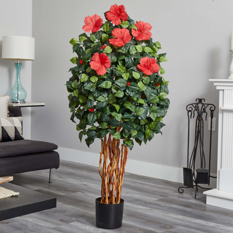60'' Faux Flowering Tree in Pot