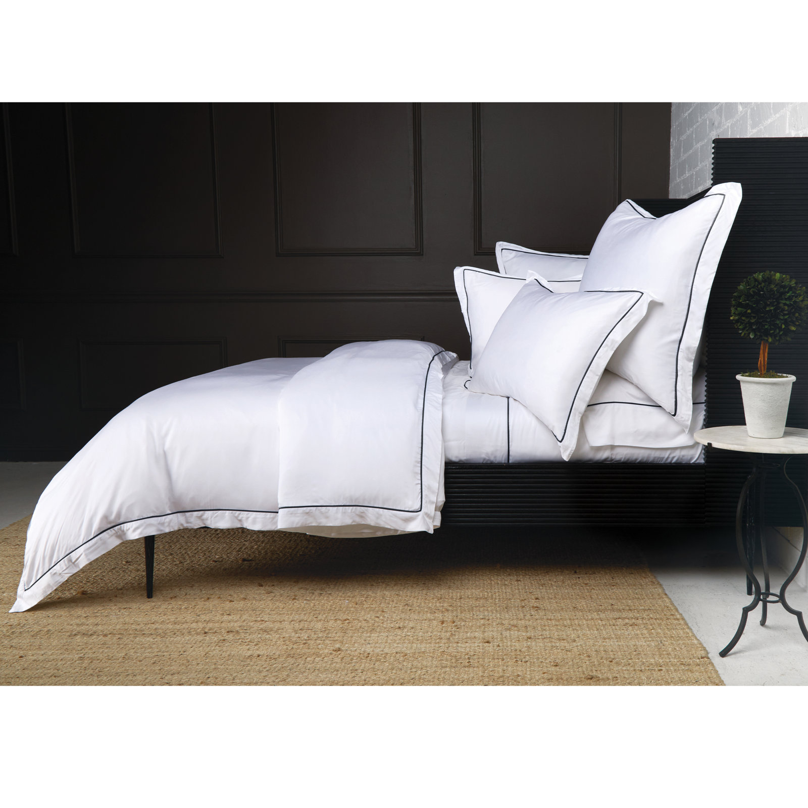 Sheena Rayon Duvet Cover Set, French Blue, Twin Duvet Cover + 1 Standard Sham