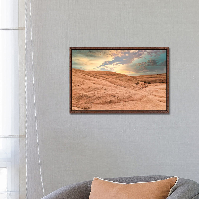 Desert Glow by Mark Paulda - Print on Canvas, 45.72cm H x 66.04cm W x 3.81cm D, Classic Brown Wood Floater Framed