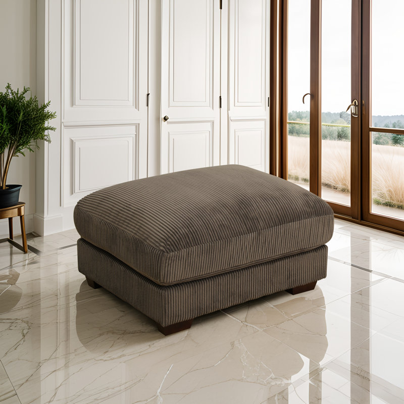 Repose-pieds modulaire convertible 37 po Corduroy, Brun