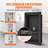 Shower Niche Ready For Tile 16" X 24", Double Shelf Organizer, Square Corners Wall-Inserted Niche Recessed, Sealed Protection Modern Soap Storage Niche For Shower Bathroom, Black