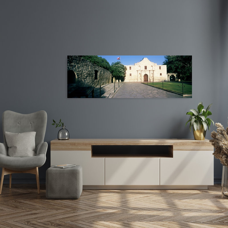 Facade Of A Building The Alamo San Antonio Texas USA by Dan Merkel - Wrapped Canvas Panoramic Print, 40.64 cm H x 121.92 cm W